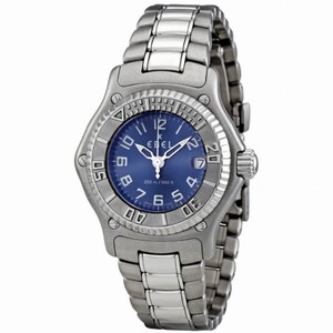 Ebel Discovery Blue Dial Stainless Steel Ladies Watch 9087321/4665P