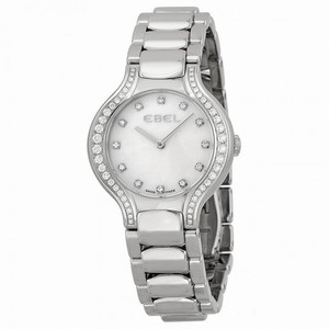 Ebel New Beluga White Mother of Pearl Diamond Dial Ladies Watch 1215855