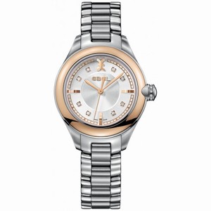Ebel Onde Silver Diamond Dial Stainless Steel Ladies Watch 1216094