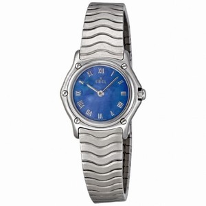 Ebel Sport Classic Grey Mother of Pearl Steel Ladies Watch 9157111-9325
