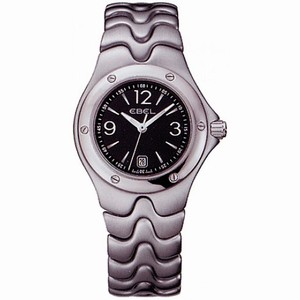 Ebel Sportwave Black Dial Stainless Steel Ladies Watch 9957K21-5611