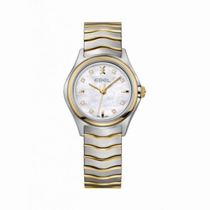 Ebel Wave Mother of Pearl Diamond Dial Two Tone Ladies Watch 1216197