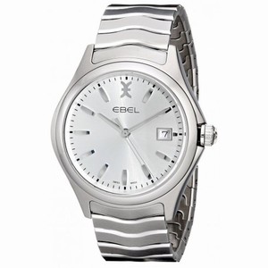 Ebel Wave Silver Dial Men's Stainless Steel Watch 1216200