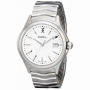 Ebel Wave White Dial Men's Stainless Steel Watch 1216201