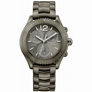 Ebel X-1 Chronograph Grey Dial Grey PVD Steel Men's Watch 1216121