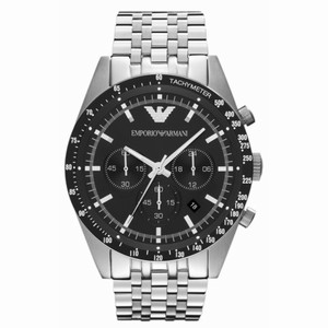 Emperio Armani Sportivo Black Dial Stainless Steel Quartz Men's Watch AR5988