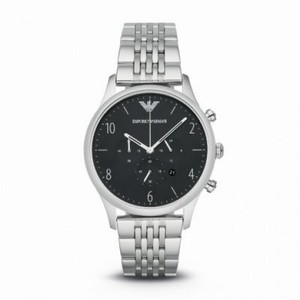 Emporio Armani Beta Chronograph Black Dial Stainless Steel Men's Watch AR1863