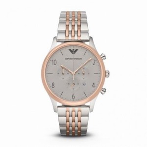 Emporio Armani Beta Chronograph Grey Dial Two-tone Men's Watch AR1864