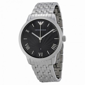 Emporio Armani Black Dial Stainless Steel Men's Watch AR1614