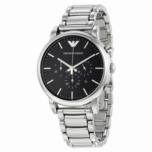 Emporio Armani Classic Black Dial Stainless Steel Chronograph Men's Watch AR1894