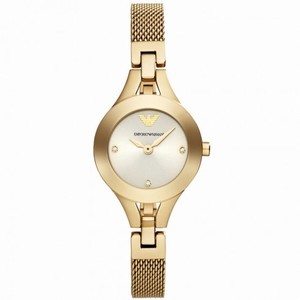 Emporio Armani Classic Champagne Dial Gold-tone Stainless Steel Ladies Watch AR7363