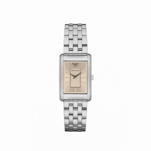 Emporio Armani Classic Champagne Dial Stainless Steek Quartz Ladies Watch AR1903