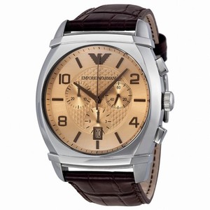 Emporio Armani Classic Chronograph Amber Dial Men's Watch AR0348