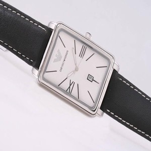 Emporio Armani Classic Ladies AR0414 White Dial Quartz Rectangle Watch