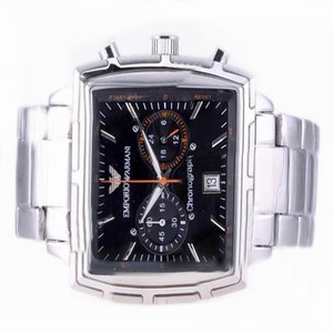 Emporio Armani Classic Mens AR2014 Black Dial Square Manual Winding Watch