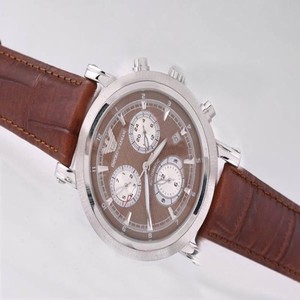 Emporio Armani Classic Mens AR2432 Automatic Stainless Steel Bezel Brown Dial Watch