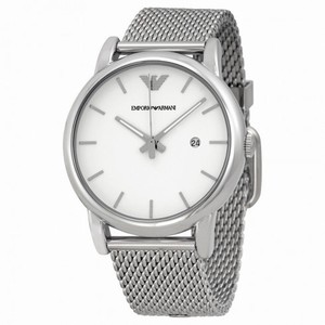 Emporio Armani Classic White Dial Stainless Steel Men's Watch AR1812