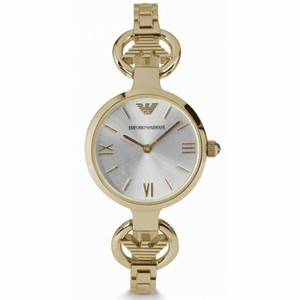 Emporio Armani Retro Silver Dial Stainless Steel Ladies Watch AR1774