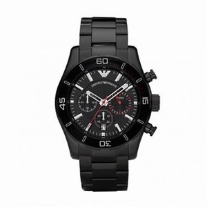 Emporio Armani Sport Chronograph Black Dial Black PVD Men's Watch AR5931