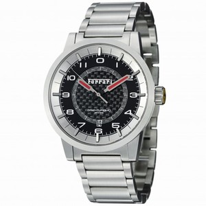 Ferrari Carbon Fiber Dial Stainless Steel Automatic Men's Watch FE-12-ACC-CM-BK