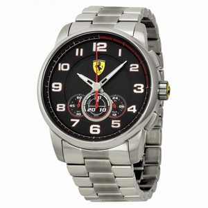Ferrari Heritage Chronograph Black Dial Stainless Steel Men's Watch 830065