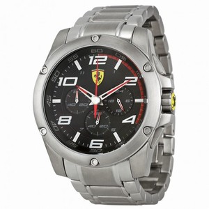Ferrari Paddock Chronograph Black Carbon Fiber Dial Stainless Steel Men's Watch 830035