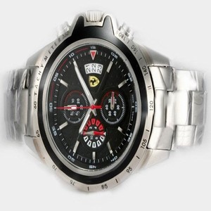 Ferrari Panerai Ferrari Granturismo FER00005 Round Stainless Steel Case Black Dial Watch