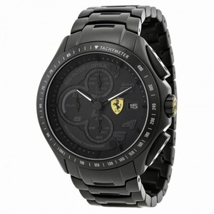 Ferrari Race Day Black Dial Chronograph Black Ion-plated Stainless Steel Men's Watch 830087