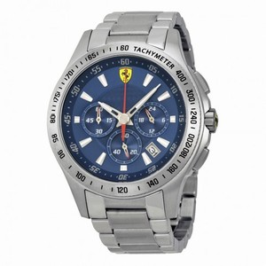 Ferrari Scuderia Chronograph Blue Dial Stainless Steel Men's Watch 830049