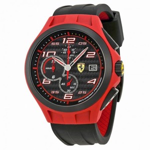 Ferrari Scuderia Chronograph Carbon Fiber Dial Black Silicone Men's Watch 830017