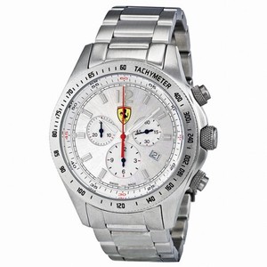 Ferrari Scuderia Silver Dial Chronograph Stainless Steel Men's Watch FE-07-ACC-CM-SL