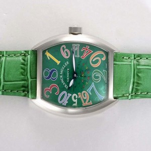 Franck Muller Cintree Curvex Crazy Hours 8880-CH-CODE-ACBL Automatic Green Dial Rectangle Watch