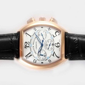Franck Muller Cintree Curvex Master Calendar 4240 Rectangle Automatic White Dial Watch