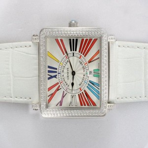 Franck Muller Colour Dreams Collection 6002-CODR-DT-D Stainless Steel Case White Dial Square Watch
