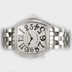 Franck Muller Curvex 1752 QZ ACBACE Stainless Steel Bezel White Dial Quartz Watch