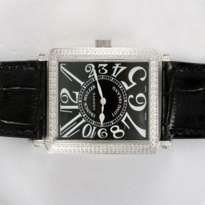 Franck Muller Long Island 1000-SC Rectangle Midsize Stainless Steel Case Watch