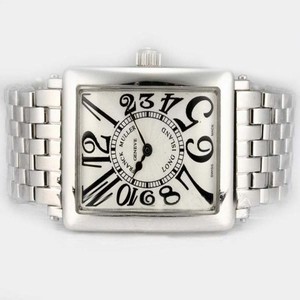 Franck Muller Long Island 1000-SC Stainless Steel Case Stainless Steel Bezel White Dial Watch