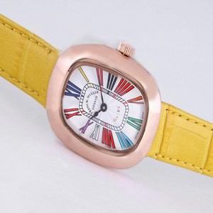 Franck Muller Long Island 1000-SC White Dial 25x34mm Rose Gold Case Watch