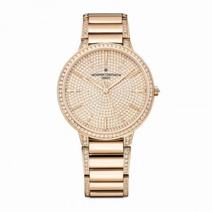 Vacheron Constantin Patrimony Contemporary Rose Gold Diamond Pave Dial Ladies Watch 86615/CA2R-9839