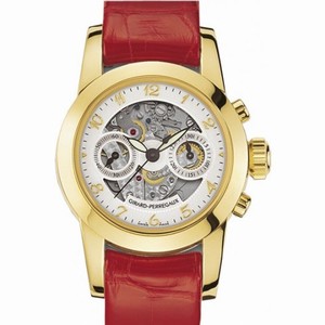 Girard Perragaux Collection Lady 18kt Yellow Gold Brown Leather Ladies Watch 80450.0.51.1171