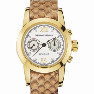 Girard Perragaux Collection Lady Diamond 18kt Yellow Gold Brown Leather Ladies Watch 80450.0.51.11M7