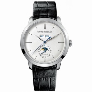 Girard Perregaux 1966 Automatic Silver Dial 18kt White Gold Men's Watch 49535-53-152-BK6A