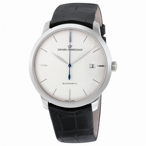 Girard Perregaux 1966 Automatic Silver Dial Black Leather Men's Watch 49525-53-131-BK6A