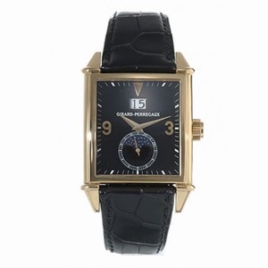 Girard Perregaux Vintage 1945 18kt Yellow Gold Black Leather Men's Watch 25800-0-51-645
