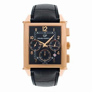 Girard Perregaux Vintage 1945 18kt Rose Gold Black Leather Men's Watch 25840-0-52-6056