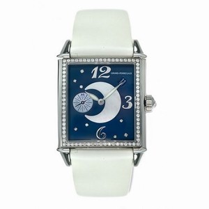 Girard Perregaux Vintage 1945 Diamond Stainless Steel White Leather Ladies Watch 25932-D11-A421-IK7