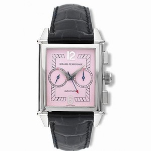 Girard Perregaux Vintage 1945 18kt White Gold Black Leather Men's Watch 25990-0-53-9159