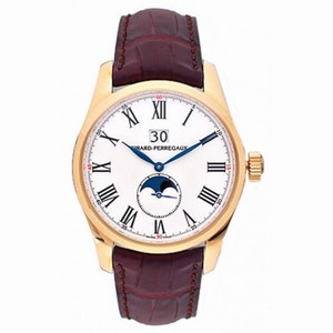 Girard Perregaux Classic Elegance 18kt Rose Gold Brown Leather Men's Watch 49530-0-52-7437