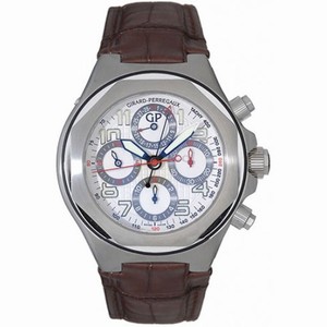 Girard Perregaux Laureato EVO3 Stainless Steel Brown Leather Men's Watch 80180-11-113-BBEA