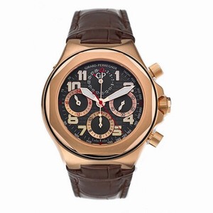 Girard Perregaux Laureato EVO3 18kt Rose Gold Brown Leather Men's Watch 80180-52-212-BBEA